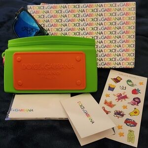 Dolce & Gabbana Green and Orange Pouch NIB